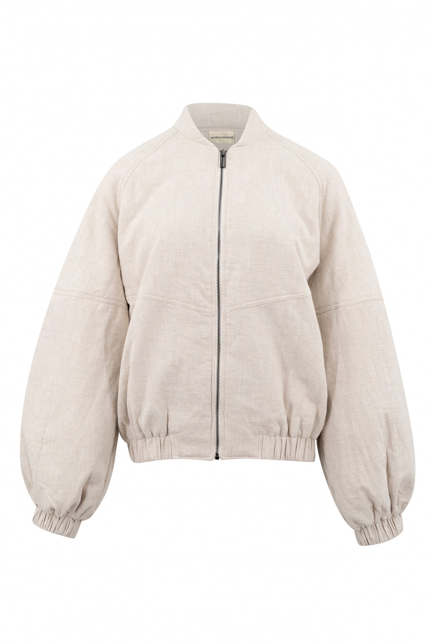 GWEN LINEN BOMBER JACK BEIGE