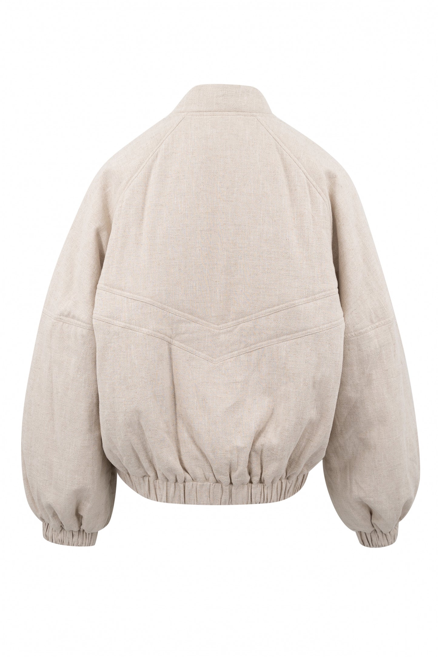 GWEN LINEN BOMBER JACK BEIGE